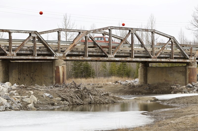 The James River Bridge north of Sundre.