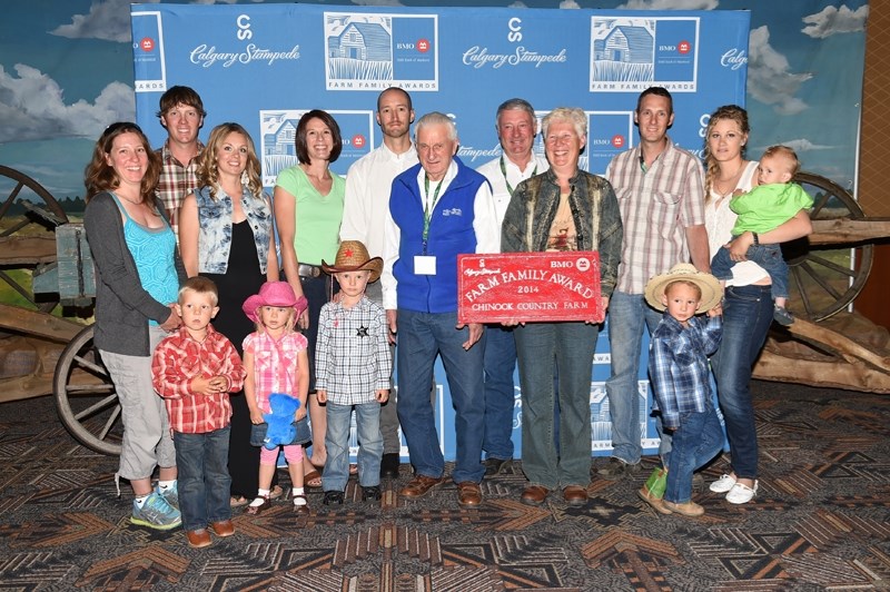 The Gano family receives its award