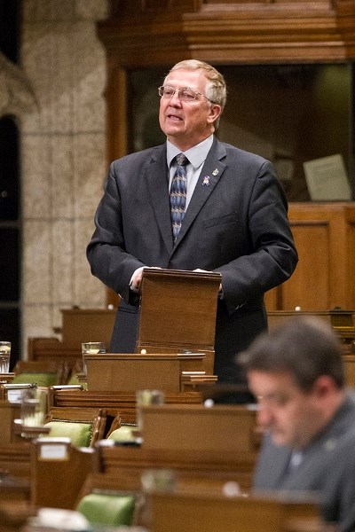 Earl Dreeshen, the MP for Red Deer, is reported safe and under lockdown the morning of Oct. 22 after a gunman shot a soldier standing at the War Memorial, just below