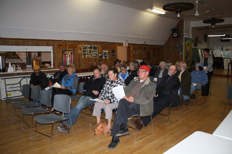 Guests at a recent area structure plan meeting in Bearberry Hall.