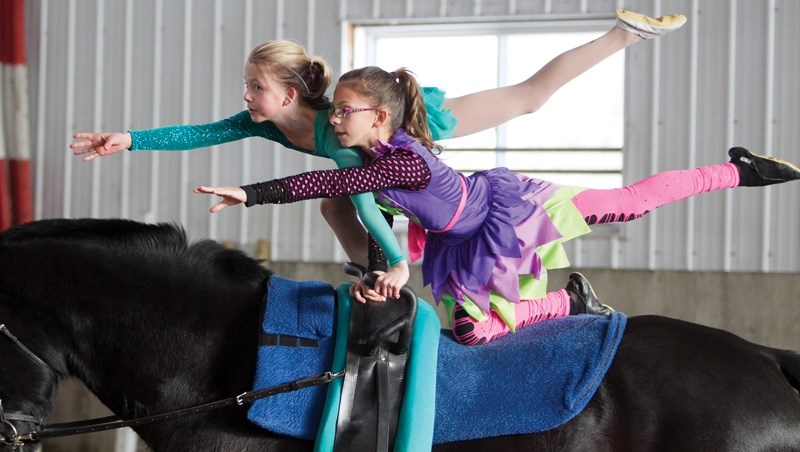 Averill Saunders and Rylee Rosenberger perform at Funfest.