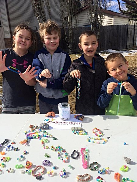 Children in Rocky Mountain House recently sold arts and crafts to raise money for the wildlife centre.