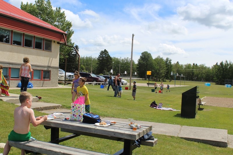 Children were free to roam and play on the school grounds during their final day ever at the pioneer Benalto School.