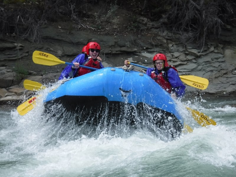 The Upper Red Deer River is a class 3 river for whitewater rafting.