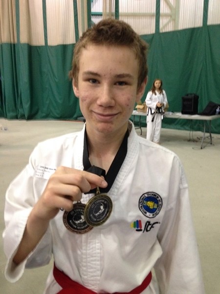 Harrison Jelinek, a Didsbury taekwon do athlete.