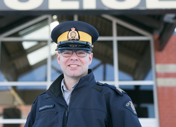 Staff Sgt. Jim MacDonald outside the Olds RCMP detachment.