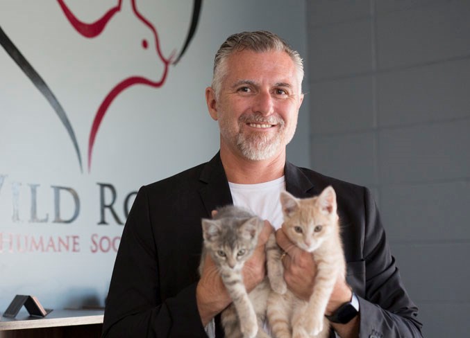 Mark Fournier at the Wildrose Humane Society on July 11.