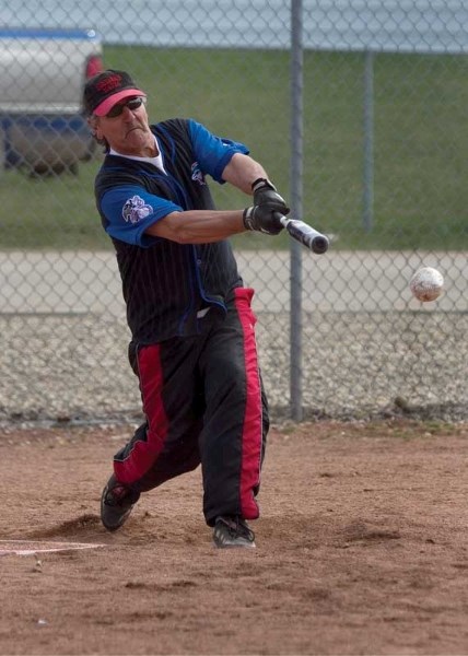 Innisfail mixed slo-pitch players compete during the Teuling Fun Tournament to kick-off the season on Saturday, May 7.