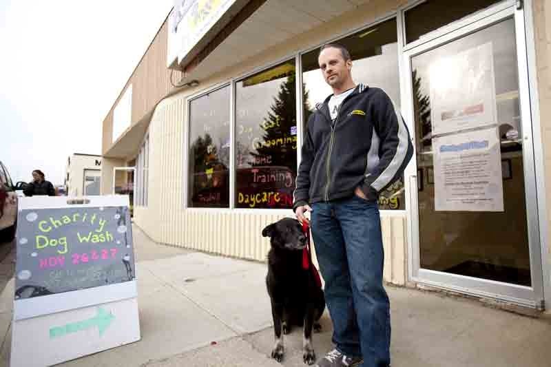 Bob Mattice in front of the Doggie Door last Thursday.