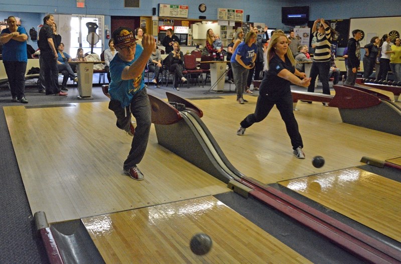 Action at last year&#8217;s Bowl For Kids fundraiser. About $40,000 was raised for Big Brothers Big Sisters Prairies to Peaks. The agency has set a goal of at least $50,000