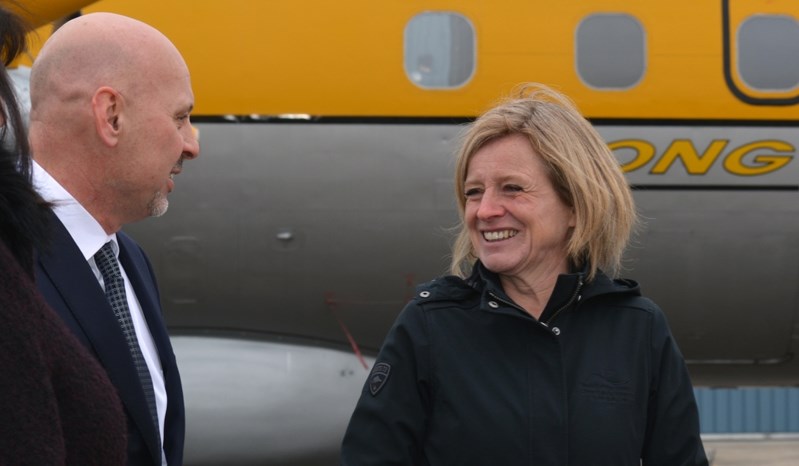 Alberta Premier Rachel Notley toured the new runway expansion at Red Deer Airport on March 30. The 2,000-foot runway extension cost $9.5 million.