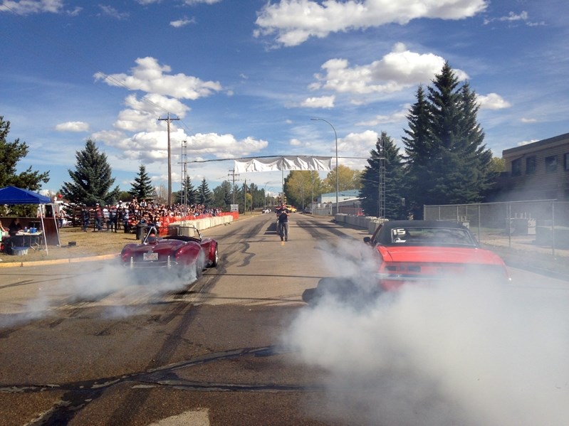 There was plenty of smoke and speed at the Shootout on 42 Street on Sept. 10.