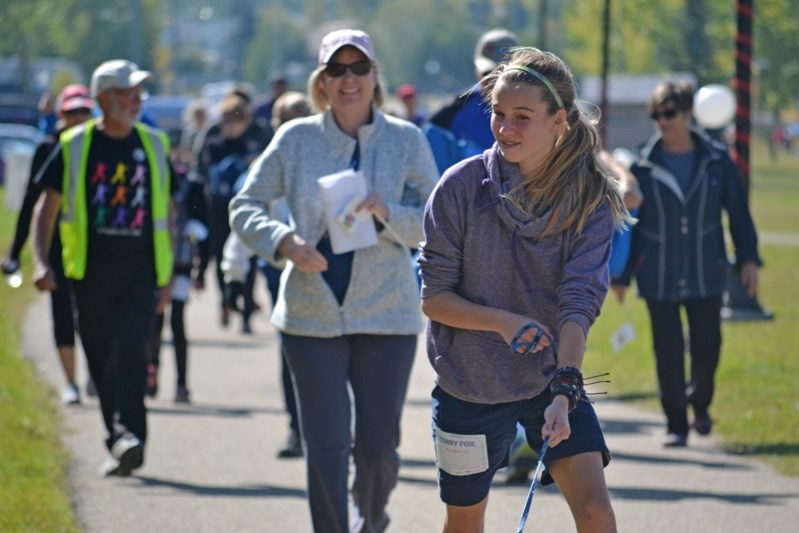 About 50 Innisfailians and out-of-town guests participated in this year&#8217;s annual Terry Fox community run on Sept. 17, which started at Centennial Park.