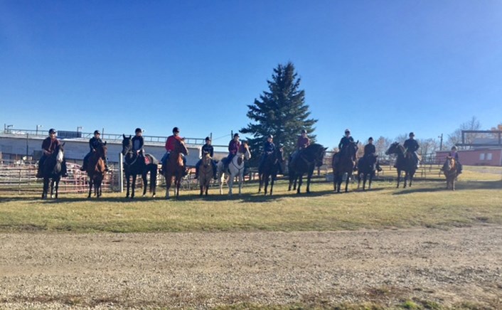 The Noble Riders Horse 4-H club met at the Daines Rodeo grounds on Oct. 21 for their trail ride.