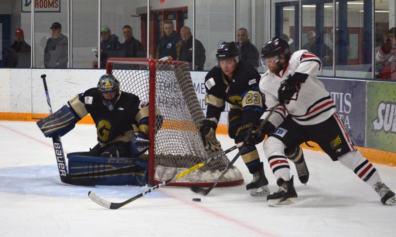 Despite a battle, the Innisfail Eagles dropped their third game in five nights, losing a 6-3 contest at home to the Lacombe Generals on Dec. 17.