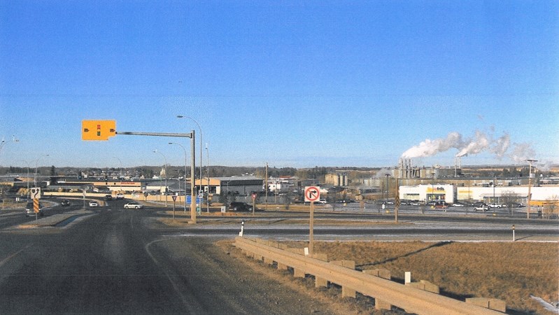 The east entrance into town off Highway 2.