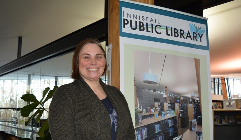 Sara Kepper, manager of the Innisfail Public Library, welcomes families to celebrate the 2nd annual Family Literacy Festitval with a variety of activities on Jan. 27.