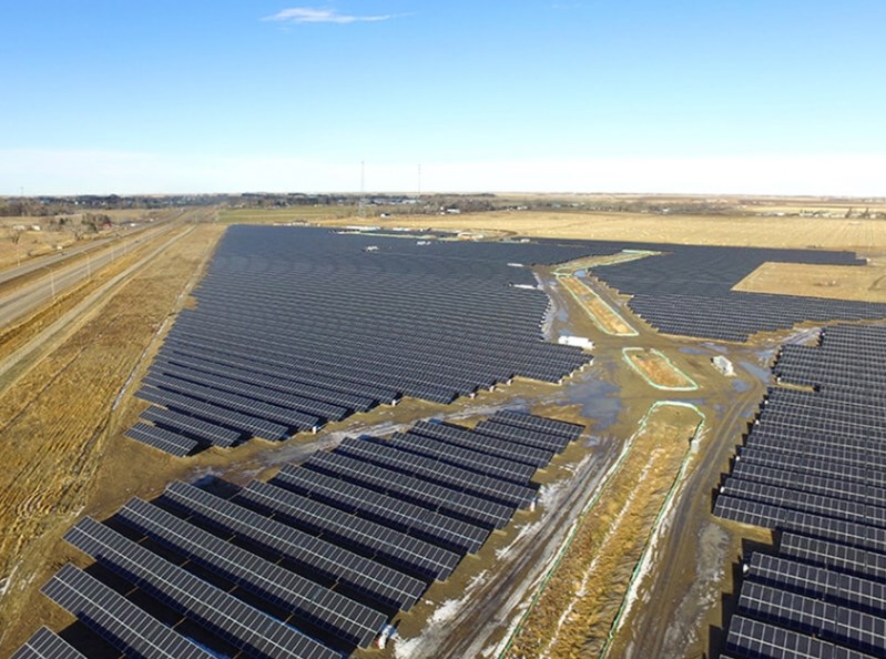 The 78-acre solar energy project near Brooks was launched last December, and is the first utility scale solar facility in Western Canada. The Innisfail project, if fully