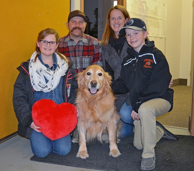 The Hirsche family received an early Valentine&#8217;s Day gift when their beloved pet Daisy, a golden retriever, recently recovered from emergency surgery at Poplar Grove