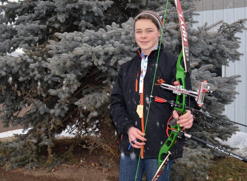 Blake Anderson, 16, recently returned from the 2018 Alberta Winter Games with a gold medal in archery. This was the Innisfail teen&#8217;s third trip to the winter games and