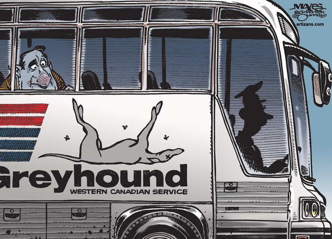 Greyhound halts most of its operations in Western Canada