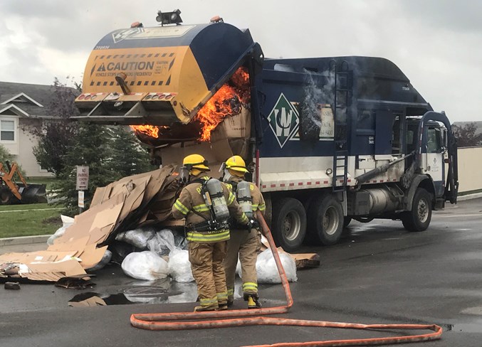 web penhold fire recycle truck