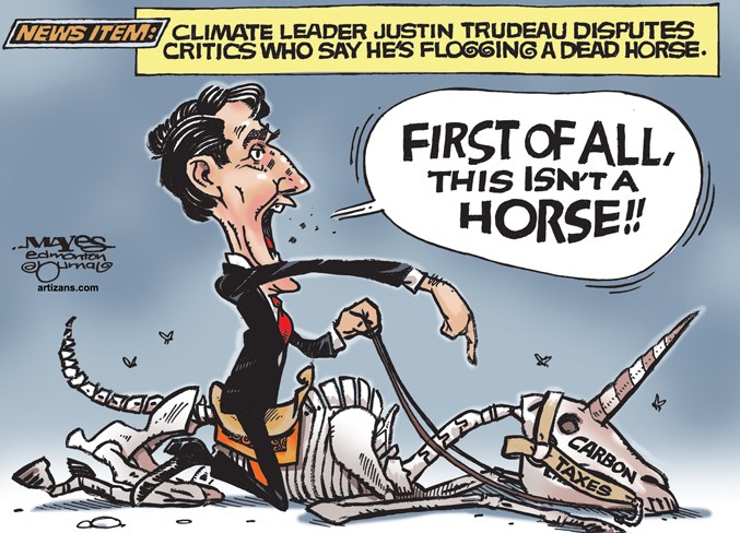 Justin Trudeau is accused of beating dead &#8216;carbon tax&#8217; horse