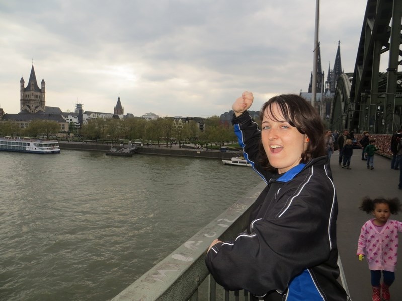 Brianna Layden stands in front of the famous Neuschwanstine Castle during her visit in Schwangau, Germany.