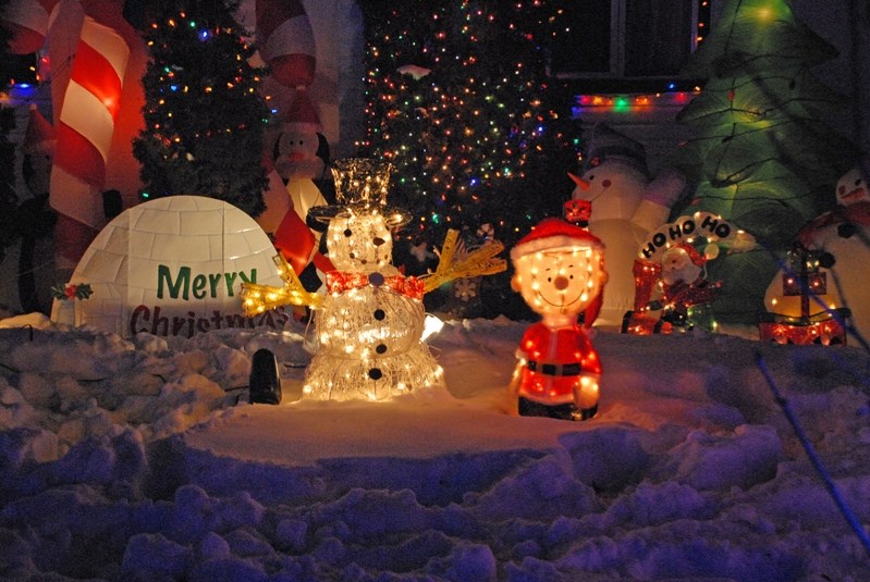 Pearl and Norm Harvey, of 4812-48 Avenue, proudly display their Christmas spirit.