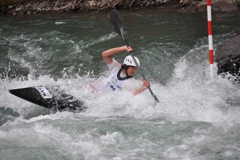 Innisfail Jr/Sr High student Darius Ramrattan battles the Kananaskis rapids during the 2013 Championships held in August of last year.