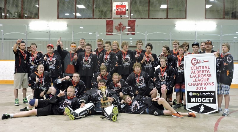 The Innisfail Phantoms (X-Treme Energy) took the gold medal on June 22 and 23 with victories over the Olds Stingers of the Central Alberta Lacrosse League.&lt;br