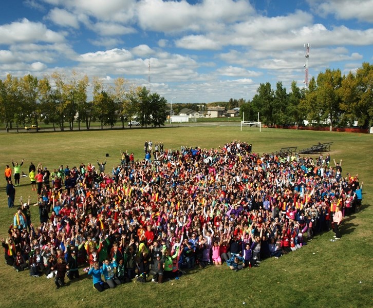 Students from Innisfail&#8217;s five schools group together at the local campus to celebrate last year&#8217;s start of annual Terry Fox Run.