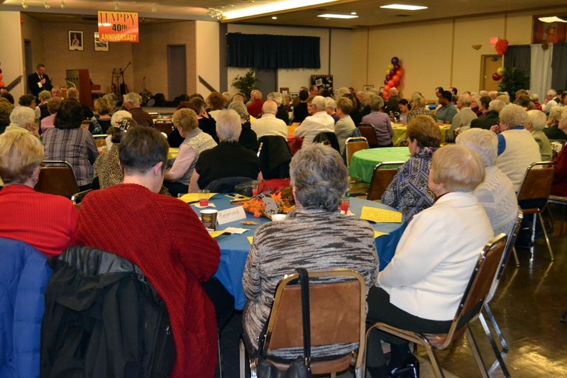 More than 200 people attended the 40th anniversary celebration of the Innisfail Senior Drop-In at the legion auditorium on Nov. 14