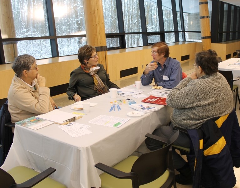 Attendees discuss lifelong learning options in Innisfail and area during a Community Conversation forum held on Nov. 27 at the Innisfail Library/Learning Centre.