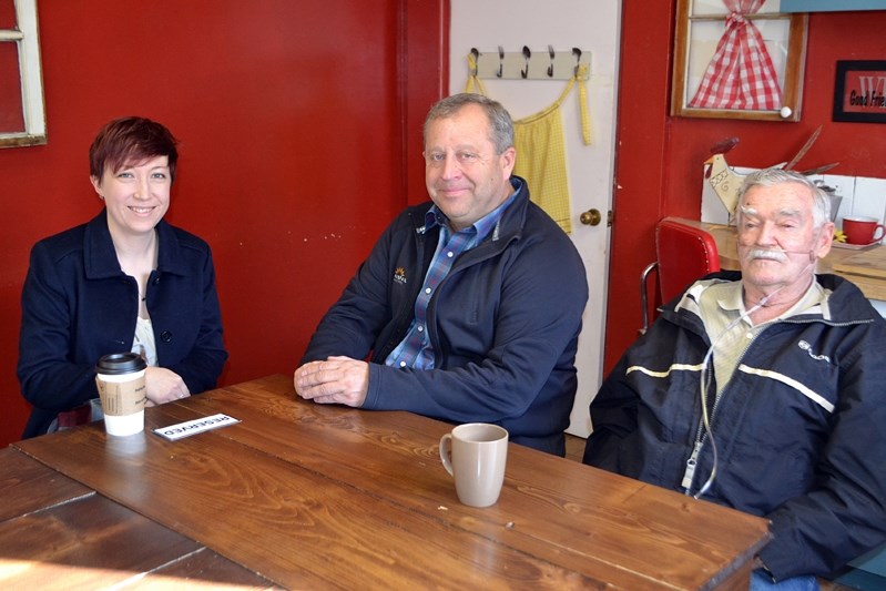 Local citizens took time out on the morning of March 16 at the Coffee Cottage to have Coffee with the Mayor, the first such event the town is planning every month at local