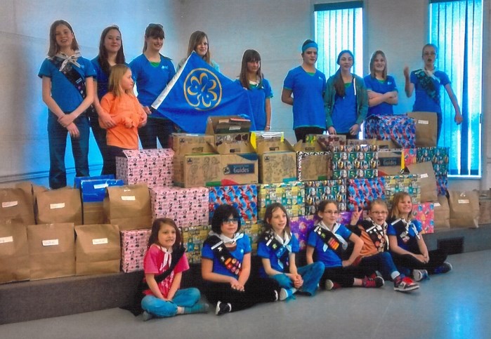 Innisfail Girl Guides have created 56 birthday boxes for needy children in the community, a project they do every year.