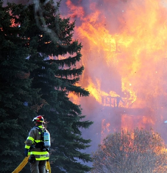 The April 10, 2014 fire at Penhold&#8217;s Wild Rose Manor engulfed the building within minutes. Everyone in the building got out safely. Nine family cats perished.