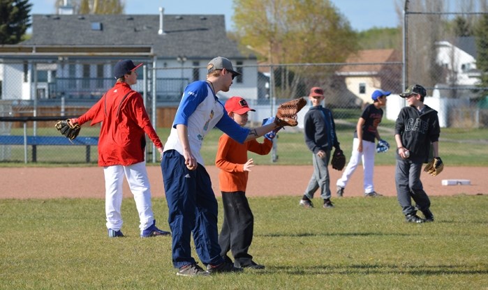 Innisfail minor ball begins the first week of May. Local teams have been on the ball diamonds practising for the upcoming baseball season.