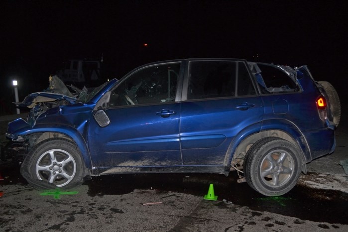 The wreckage of the Toyota RAV 4 that was occupied by 17-year-old driver Taylore Dinzey and 19-year-old passenger Dylan Barrows. Both Cremona-area teens died from the April