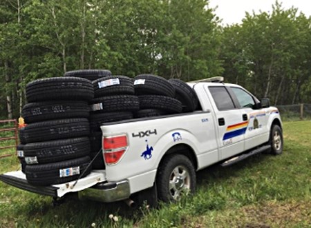 Stolen tires recovered near Three Hills.