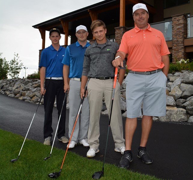 Four local golfers will be competing in the 2016 Alberta Men&#8217;s Amateur Golf Championship from July 19 to 22 at the Innisfail Golf Club. From left are Brandan Lyster,