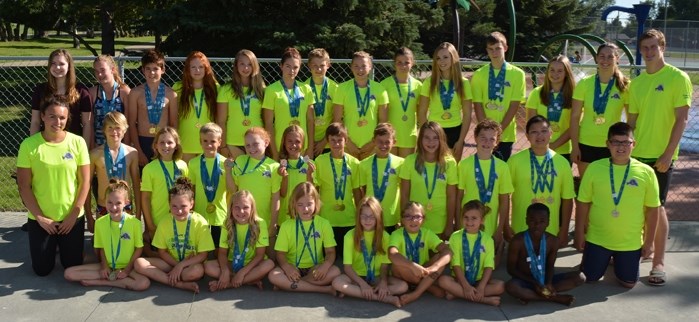 The Innisfail Dolphins swim club wrapped up a successful season last week. More than 40 swimmers competed at the regional swim meet this year in Ponoka on Aug. 13 and 14 with 