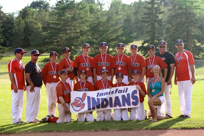 The Innisfail Indians AA Bantam baseball team took the silver medal at the Bantam AA Tier 2 provincial championships from Aug. 5 to 7 in Edmonton.