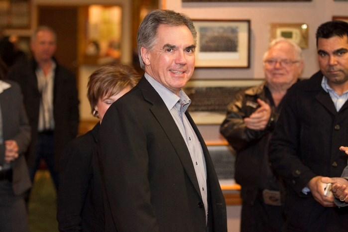 The late Jim Prentice, Alberta&#8217;s 16th premier, at the Innisfail Royal Canadian Legion on Feb. 11 of 2015.