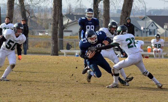 The Innisfail Cyclones 9 man football team crushed the Bowden Blazers 72 to 7 on Saturday, Oct. 29 and will now play for their third consecutive league title in the