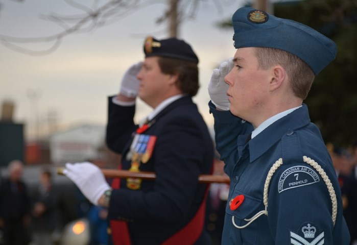 Hundreds of people gathered Friday, Nov. 11 to mark Remembrance Day in Innisfail.