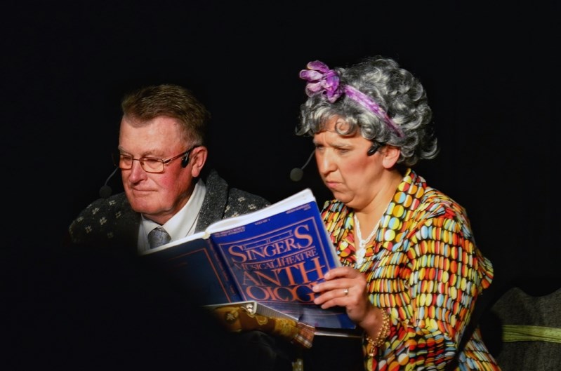 Gerald Miller and Sandy Shippelt performing in the recent Who Would&#8217;ve Guessed? production at the dinner theatre.