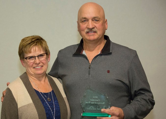 Customer Service of the Year Award recipients Michelle and Randy Lorenz.