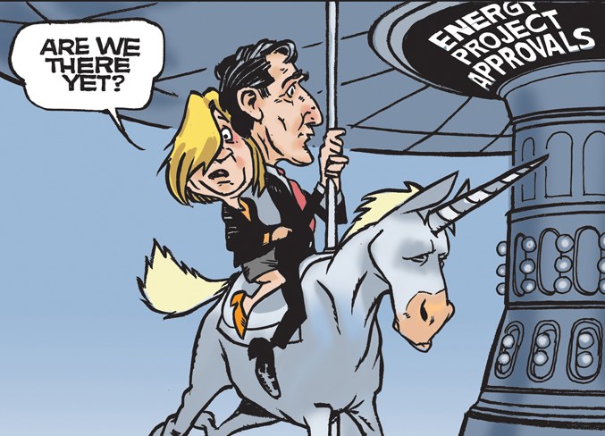 Rachel Notley and Justin Trudeau ride &#8216;energy projects approval&#8217; merry-go-round