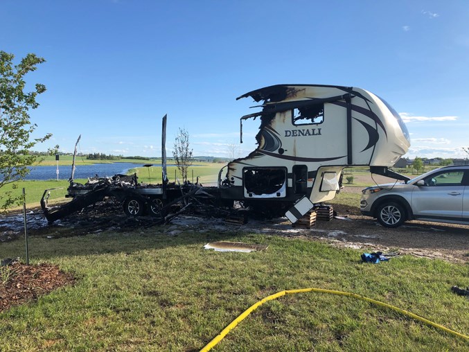 Penhold trailer fire